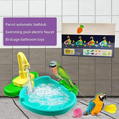 Papegaai Automatische Bad-Met Kraan Met Speelgoed-Pretend Play Aanrecht Speelgoed-Elektrische Vogel Douche Baden bad… - Afbeelding 6
