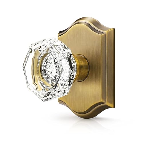 Orger DL-C30AO-CAB-FDM-2PACK Crystal Interior Half-Dummy Door Knobs For Cloakroom/French Door thumb #2