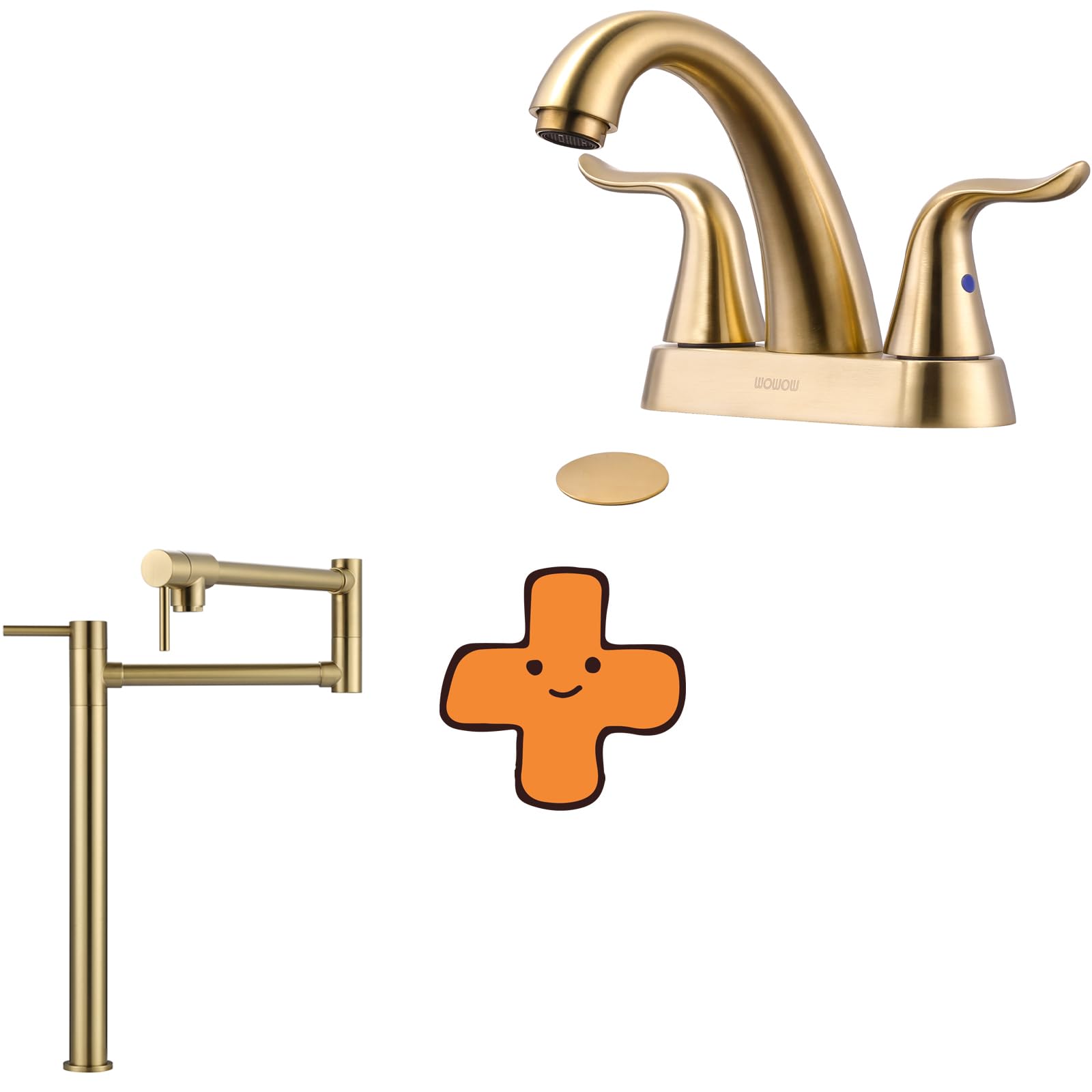 Jnfidosr Pot Filler Faucet Deck Mount Stove Faucet, And Centerset Bathroom Sink Faucet With Drain