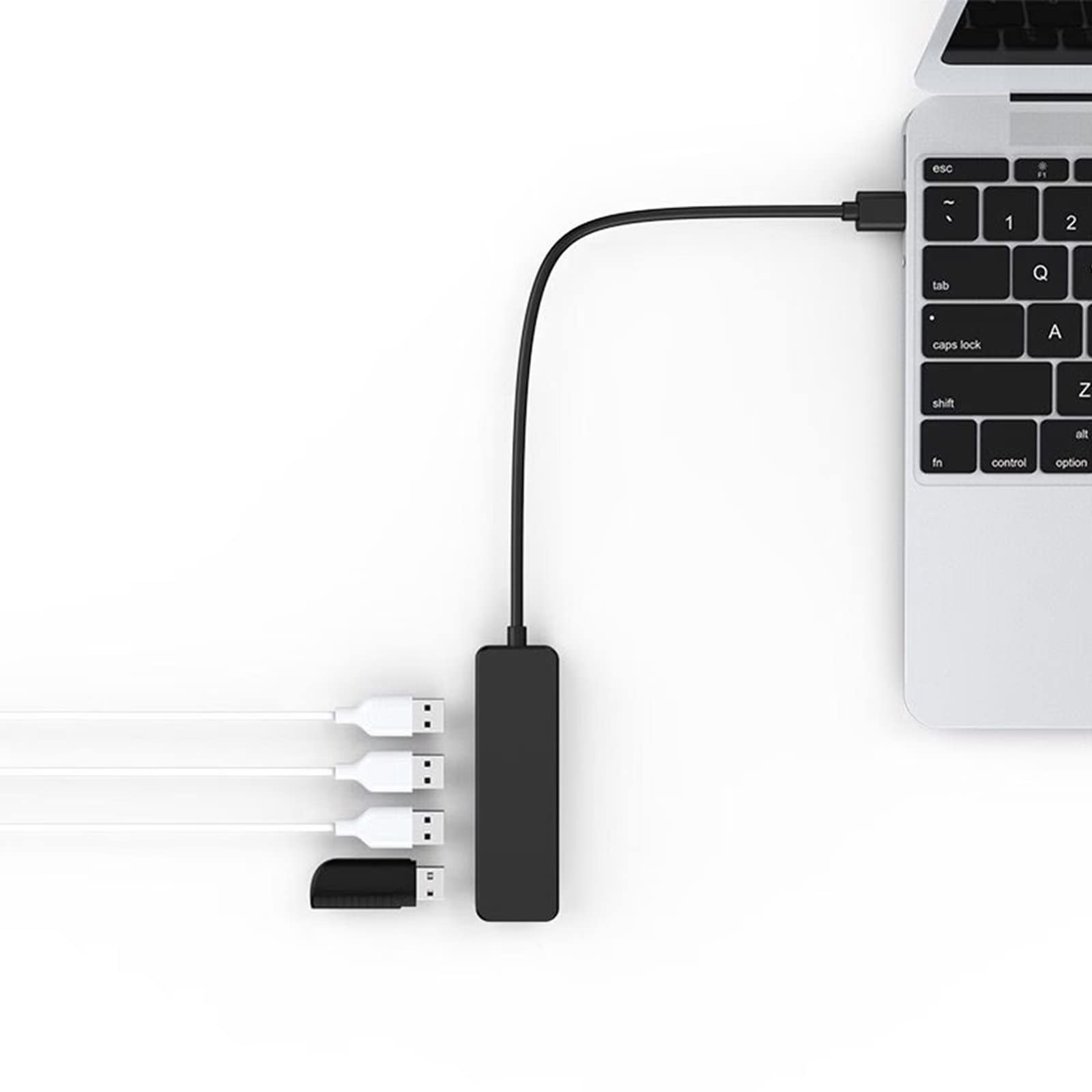 Hub USB 2.0 2 Porte, Doppia Presa USB, Portatile Sdoppiatore USB, 2