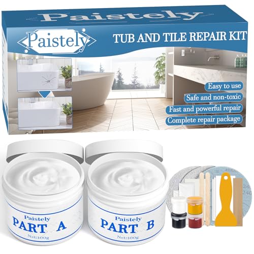 Kit de reparación de plato de ducha, kit de reparación de bañera de 200 g, kit de reparación de azulejos y ducha, kit de reparación de bañera impermeable y a prueba de fugas, kit de reparación de baño