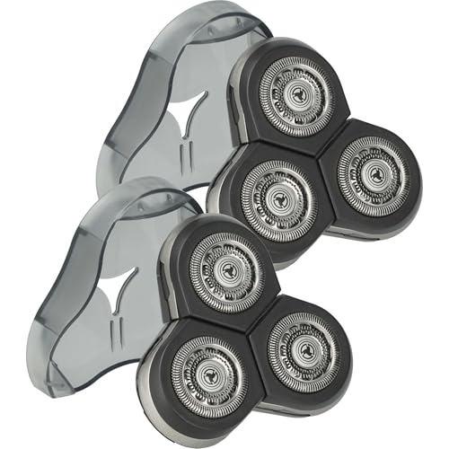 vhbw 2x Têtes de rasoir de remplacement compatible avec Philips RQ1296, SensoTouch 3D, RQ1296CC, RQ1297CC rasoir électrique