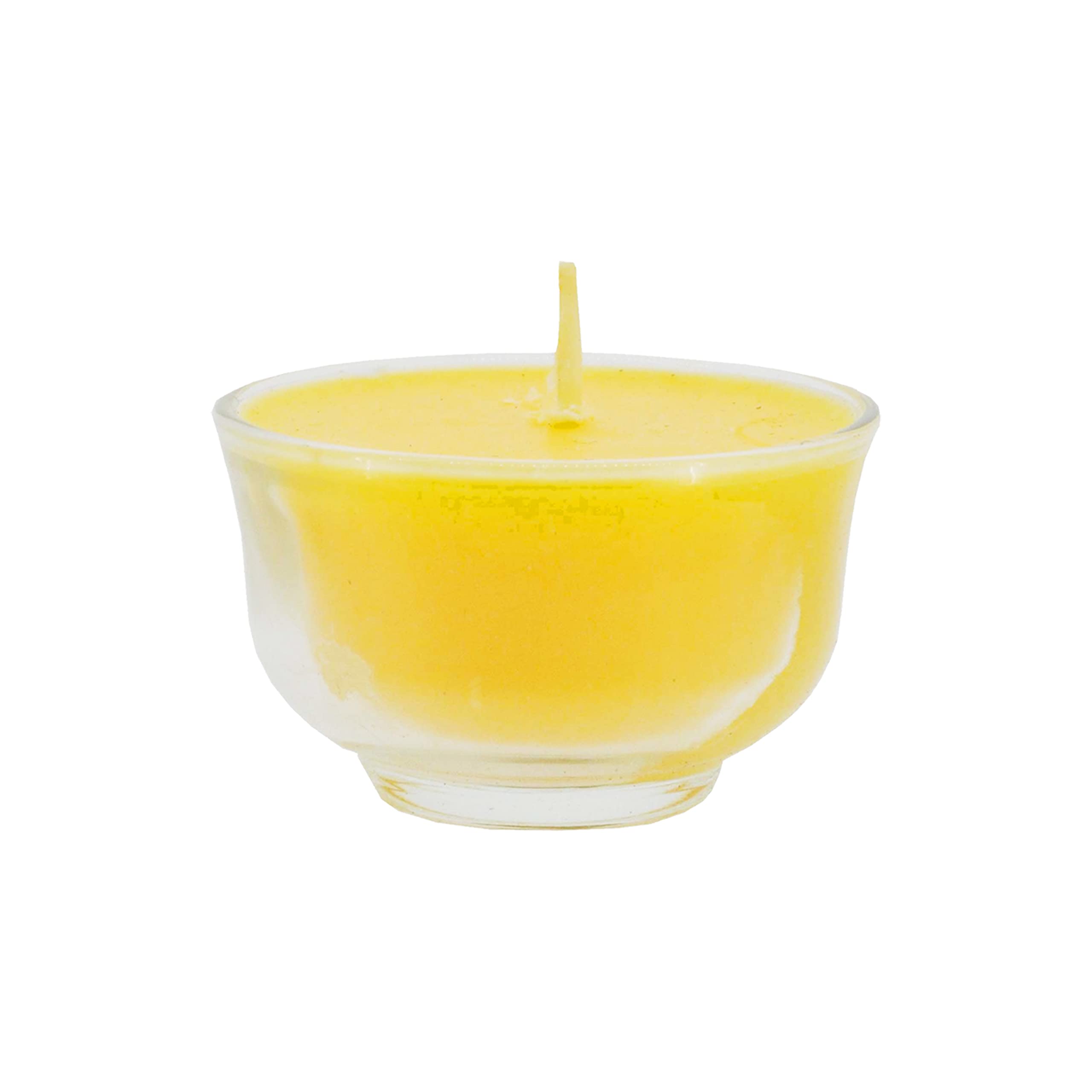 Mandala Crafts Tibetan Buddhist Tealight Vanaspati Ghee Butter Lamp Candle Set(10 Small Clear Cups)