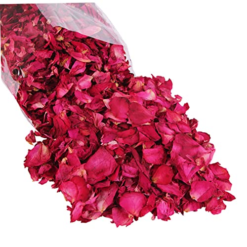 100g pétalos naturales de rosa roja secos para baño y decoración miniatura 7