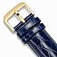 Blue Crocodile Pattern / Gold Buckle