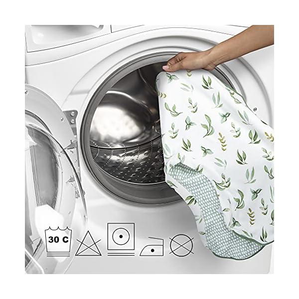 Boppy Kissenbezug aus Bio-Stoff, grüne kleine Blätter, modisches zweiseitiges Design, passend für alle Stillkissen und… – Bild 8