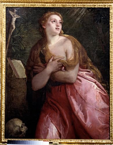 Peinture de Véronèse Madeleine Pénitente en affiche toile pour habiller un mur vide
