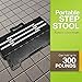 BodyHealt 4 Inch Step Stool for Seniors, Adults & Children - Portable Stool with Handle & Non-Slip Platform. Low Shower Stools for Bed & Bath - Car Step for Elderly