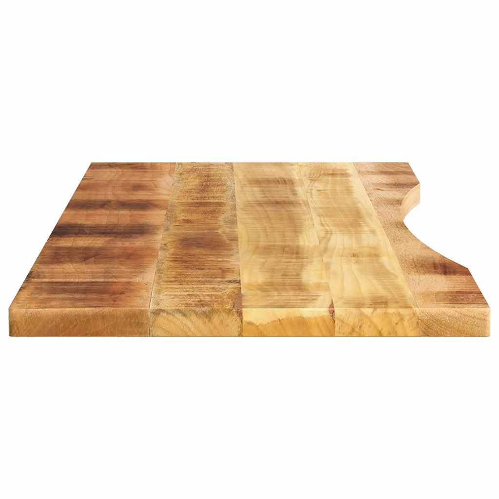Tischplatte 160x50x2,5 cm Massiv Mangoholz Arbeitsplatte für Büro Schreibtisch Küchentisch Esstisch Modernes rustikales Design für Wohnzimmer Küche Home Office Balkon