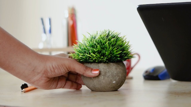 Bafenli 4 Pezzi Mini Piante Artificiali Verde Plastica Pianta Finta in