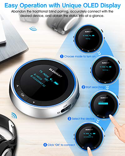 image for ELEGIANT Bluetooth 5.1 Transmitter Receiver Visible, Wireless Audio Ad