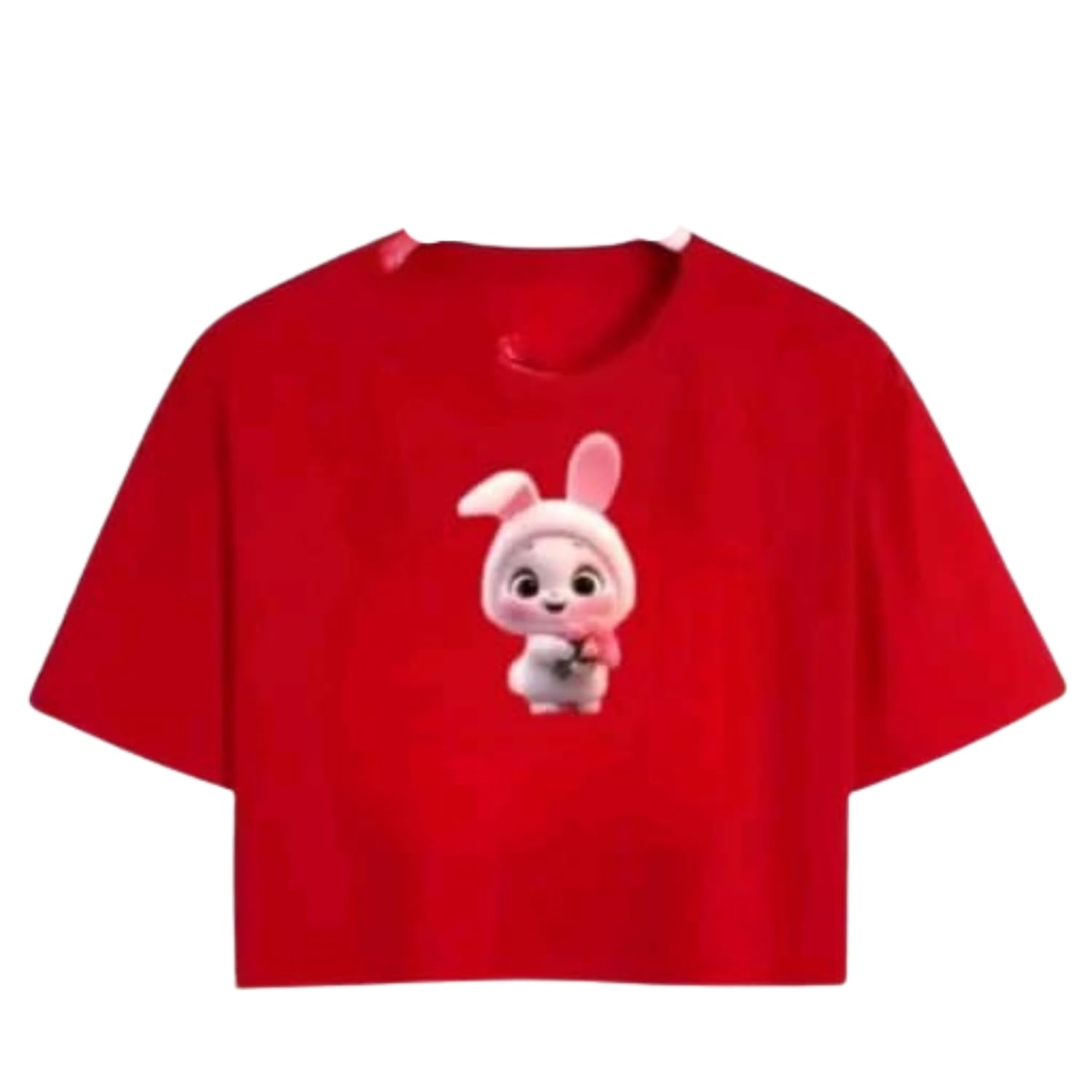 krishna marrt Womens Cotton Blend Printed T-Shirt Stylish Half Sleeve Casual Top for Daily Use College & Outings Comfortable & Trendy Tee for Women-picture-31