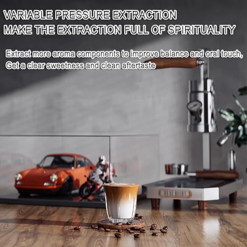 Przenośny ręczny ekspres do kawy z regulowanym manometrem do espresso, cappuccino i latte – idealny do użytku domowego lub biurowego
