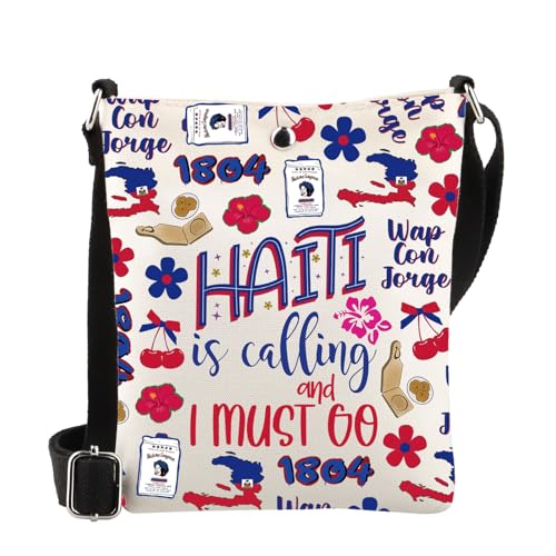 WSNANG Haitian Gifts Haiti is calling and I must go Crossbody Bag Haiti Pride Gifts Haitian Shoulder Bag Haiti Souvenir Gifts
