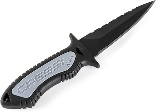 Cressi Cuchillo de lanza Grip de 6.8 pulgadas, color negro