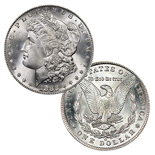 USA 1882 O Morgan 90% Silver Dollar Coin - $1 Brilliant Uncirculated United States Mint