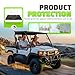 ECOTRIC Hard Top Roof Black Plastic Compatible with JD Gator 625 825i / Yamaha Rhino/Kawasaki Mule 4010 Teryx/Bobcat 3400 / Holland Rustler/Full Size Polaris Ranger