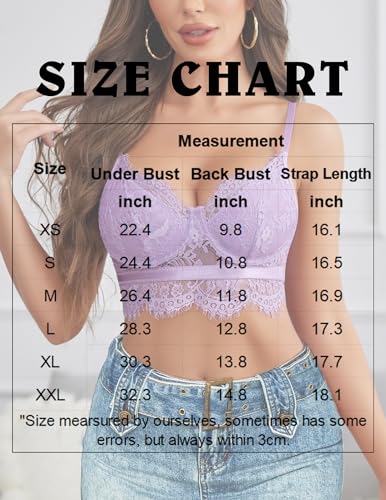 Image of Avidlove Lace Bralettes for Women Y2k Strap Bustier Cami Top V Neck Camisole Lingerie