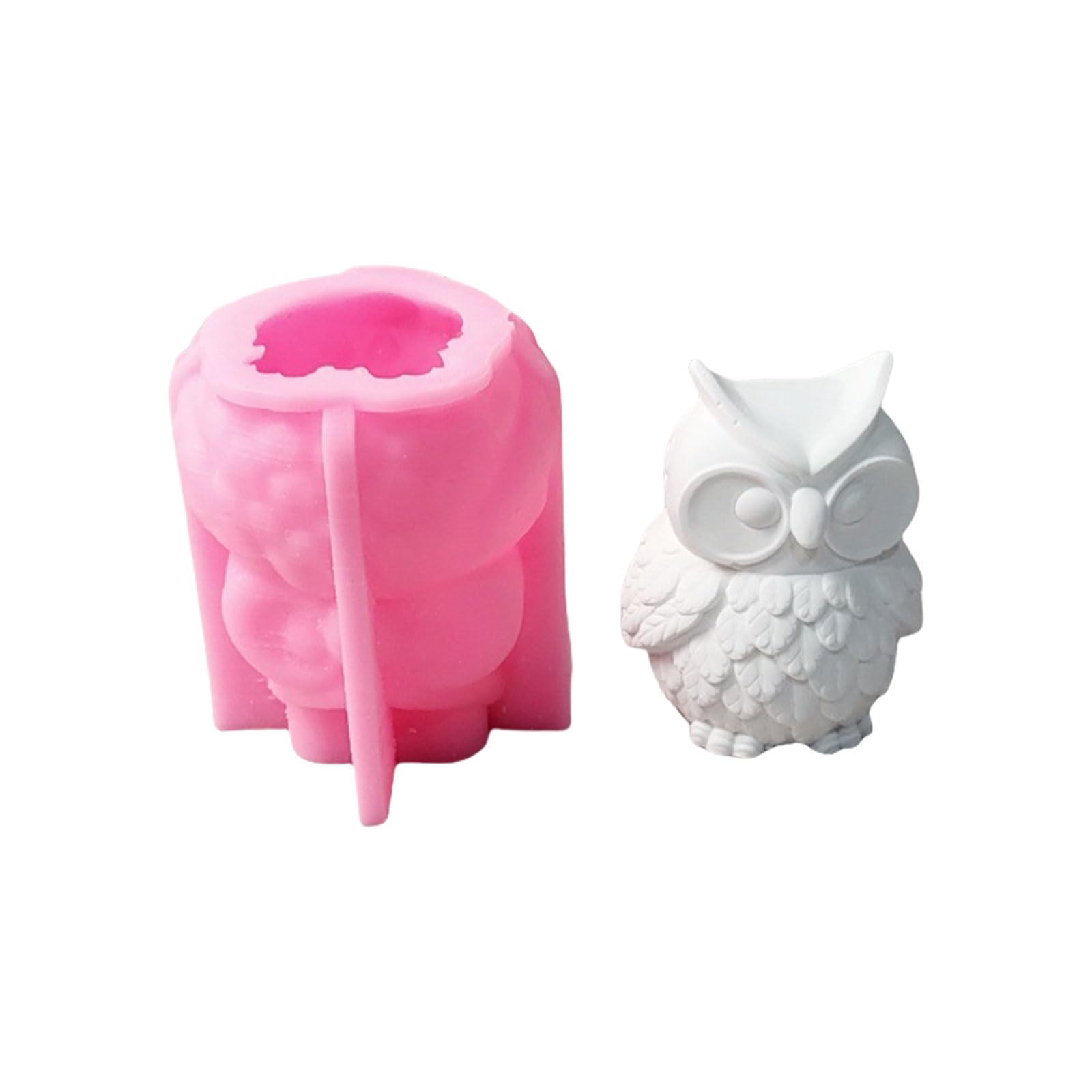 CUNZJIA Owl Shape Silicone Candle Owl Statue Silicone for Epoxy Resin Candle Soap Making Gypsum Decoration