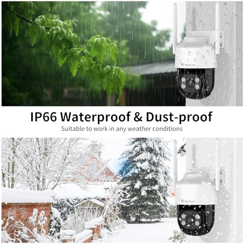 Image of VSTARCAM Outdoor Waterproof PT Network Camera, 1080P Wired Cameras for Home Secuirty Camera with Bluetooth Connection, Color Night Vision, Motion Detection & Tracking,Light & Siren Alarm, SD /Cloud 03