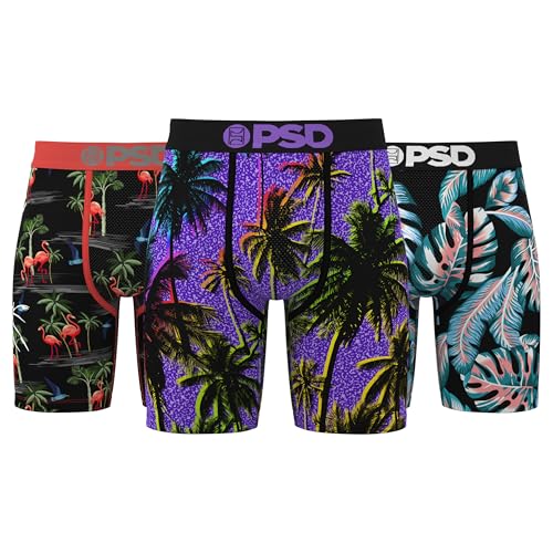PSD Men's Lush Palm Boxer Brief 3-Pack, Multi, M