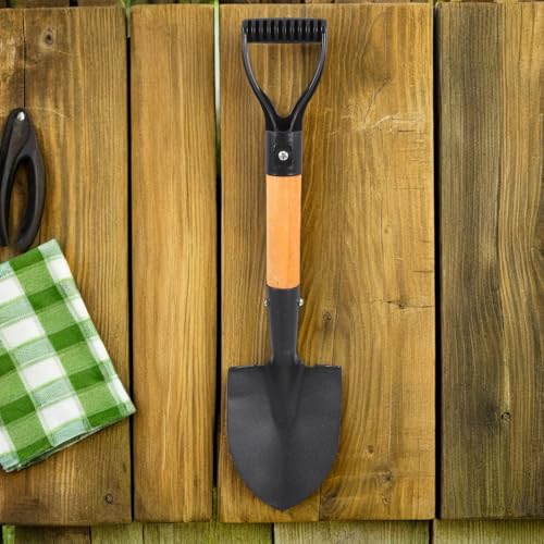 Pala de jardinería multiuso de 36 cm con mango negro miniatura 6