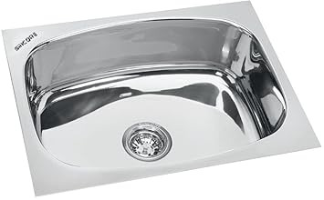 SINCORE Kitchen Sink Splash Small 18 in X 16 in X 7.5 in GLOSSY Finish Single Bowl 304 Grade Stainless Steel