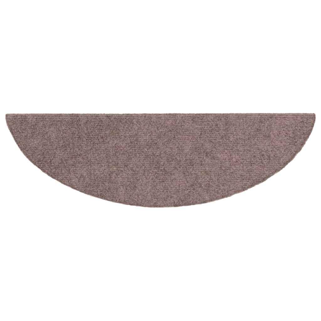Samoprzylepna mata schodowa 5 sztuk 56 x 17 x 3 cm jasnobrązowa
