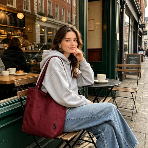 Image of Barsine Tote Bag for Women Unisex Lightweight Nylon Totes Purses and Handbags Large Casual Shoulder Hobo for Travel Gym
