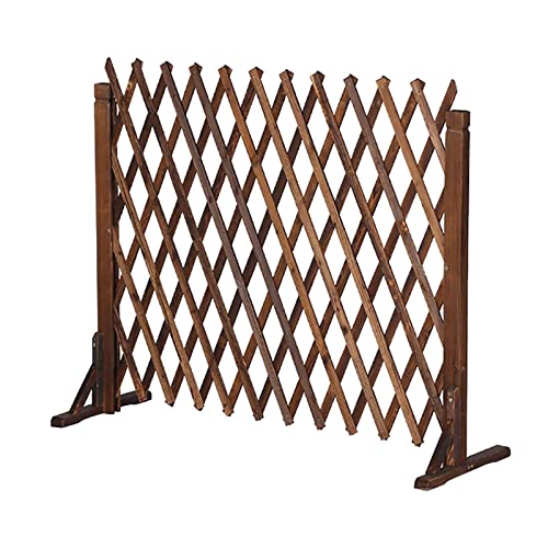 Valla de jardín – Valla multifuncional de madera, marco de escalada de rejilla de fábrica, enrejado de jardín extensible, celosía decorativa, valla de balcón (160 x 115 cm)