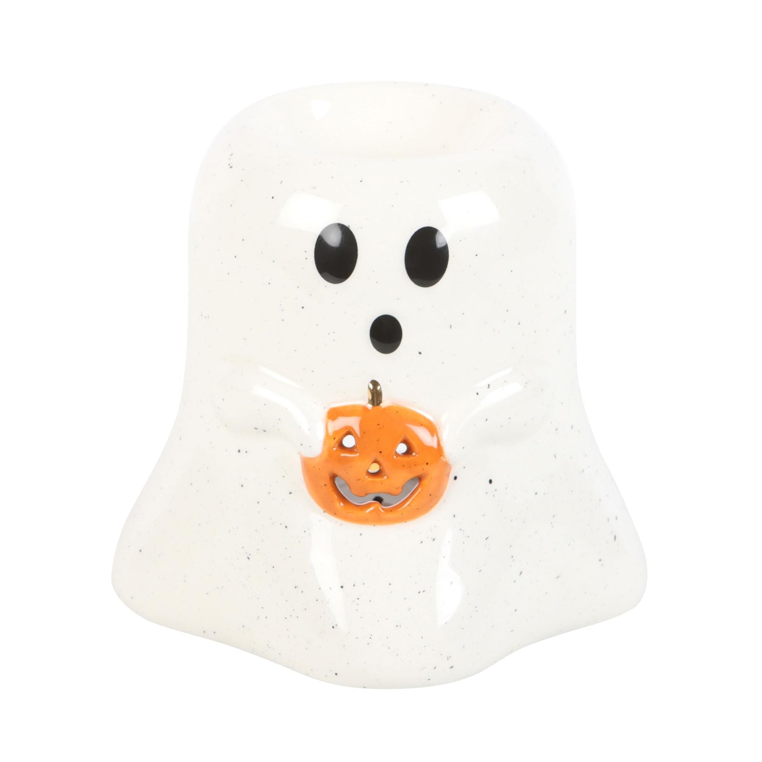 PEEKABOO GHOST SHAPED PUMPKIN WAX OIL WARMER BURNER CUTE HALLOWEEN TEALIGHT
