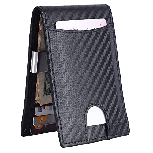 Image of Brooklyn Bridge Bifold Credit Card Holder for Men - Sleek Front Pocket Design with RFID Blocking Technology