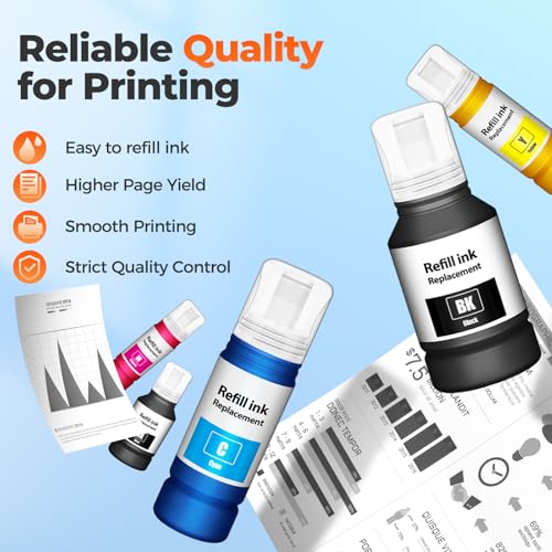 Botellas de tinta 542 ET-5850 de repuesto para impresoras ET-5150 ET-5170 ET-16600 4