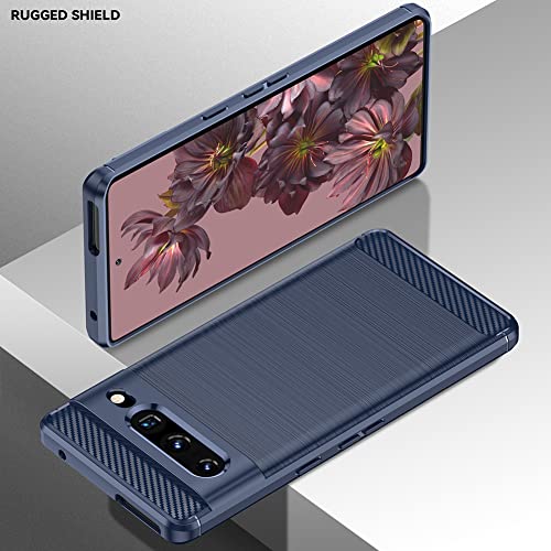 Image of Hybrid Carbon Fiber Back Case for Google Pixel 7 Pro (Blue)