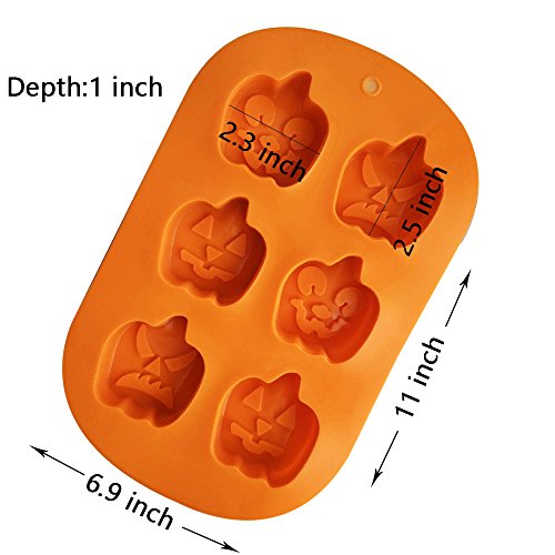Halloween Molds Silicone Candy Chocolate Soap Mold Pumpkin Baking Mold 2 Pcs #TOP1