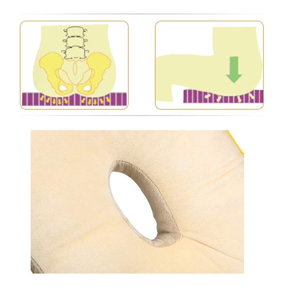 U Shape Ergonomic Coccyx Pain Relief Butt Pillow Memory Foam Office Chair Car Cu
