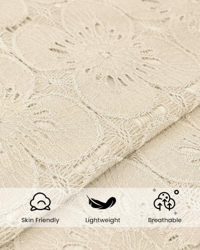 KIRUNDO Eyelet Tops for Women Lace Crochet Dressy Casual Blouses - image 4