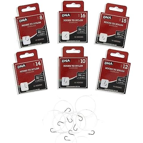 60 Pcs Nylon Barbless Fishing Hooks Set Cover