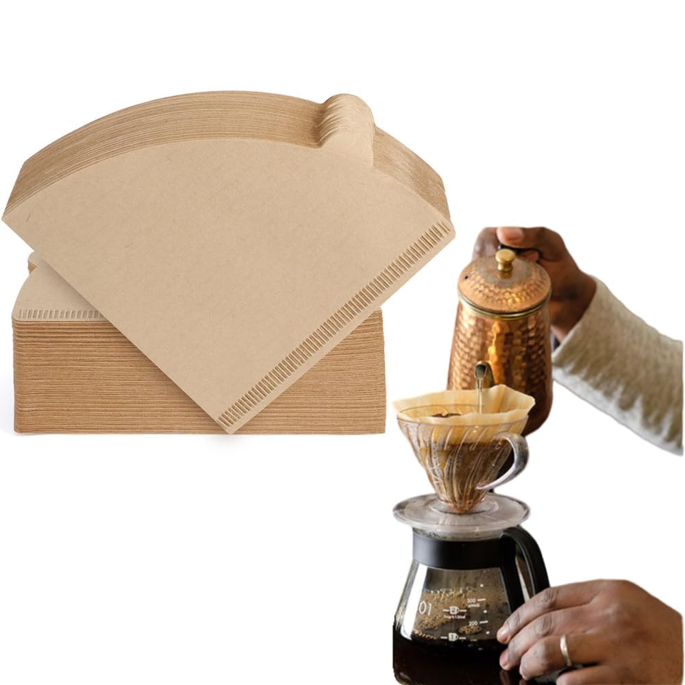 Cone Shaped Unbleached All Natural Coffee Filters, Coffee Filters - Size 02, Natural Paper Coffee Filter, No Blowout, Disposable for Pour Over and Drip Coffee Maker 50 Count-image-40