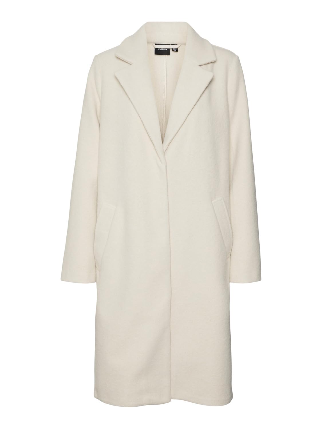 VERO MODA Women's Vmstacey Long Coat Boos, Oatmeal, L