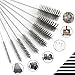 12 Inch Pipe Cleaning Brush Set with Stainless Steel Bristles, Tube Bottle Brush Kit, 8 Sizes for Auto Parts, Bottles, Guns, Tubes, Etc.