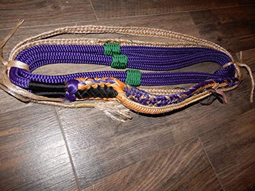Alligator Bull Rope Purple Nylon on Tan Poly 9x7 RH 3/4