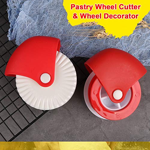 Cortador de roda de massa Zwbfu para massa de torta, decorador de massa de pizza, massa, bordas reco