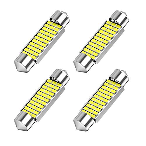 12v Led 578 212-2 Bulbs, 42mm 41mm 1.65 Inch 33smd 3014 Chipset Bright White Light 211-2 Led Festoon Bulbs for Interior Light Dome Map light 569 6411 Led, 4pcs