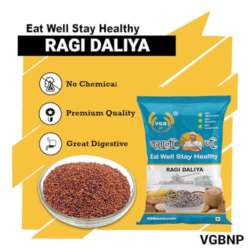 Image of Vasani G Ragi Dalia | Finger Millet Porridge | Nachni Mandua Daliya | Kezhvaragu Kanji |Nagli | Bavto | Madua Cereal Porridge Broken Grain - 1 kg