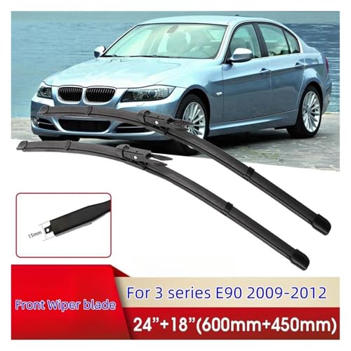 Limpiaparabrisas 24" 18" para Serie 3 E90 2009 con brazo lengüeta RHD 4
