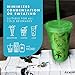 Simple Green Solutions - Acrylic Double Wall Cup for Cold Drinks, Reusable Cups with Lids and Straws, Insulated Plastic Tumblers with Lids and Straw, Acrylic Tumblers, 16 oz Capacity, Eco Green