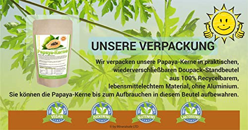 ERASVITAL Papaya pitten 250g Papaya zaden LET OP! Geen hybride zaden daarom ZEER INTENSIVER natuurlijke bittere smaak… - Image 6
