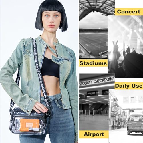 Rough Enough Clear Crossbody Bag Purse for Women Stadium Approved Events Sports Concert Country Outfits3