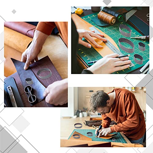 Superdant 8 Sizes Leather Die Cutter High Carbon Steel Leather Hole Punch Die Hollow Punching Tool Oval Shape Punching Die Mold Leather Punch Tool For Diy Leather Craft #TOP2